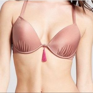 Rose gold Shade & Shore bathing suit top
